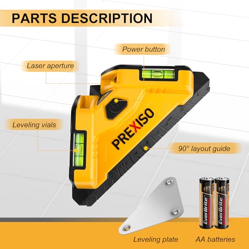 PREXISO Square Laser, 30Ft Flooring Laser Level, Tile Laser Line Projection