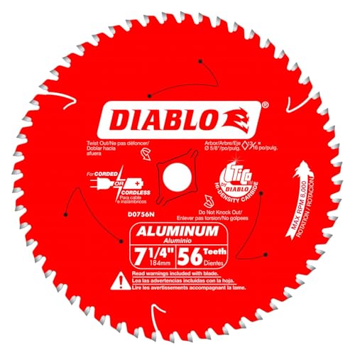 Diablo Saw Blade - 7-1/4" Diameter, 56 TCG Teeth, 5/8" Arbor - size: 7-1/4", style: 56