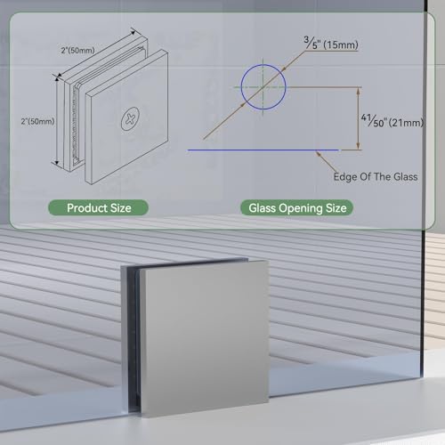 304 Stainless Steel Shower Door Hardware Kit - color: Brushed Sliver
