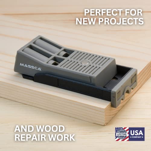 Massca Twin Pocket Hole Jig Kit, Woodworking Tools and Accessories Set