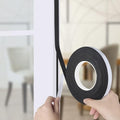 1/2 Inch Wide 1/17 Inch Thick Weather Stripping Door Seal,Window Sealing Tape,Foam Insulation Tape,Single-Sided Self-Adhesive Foam Strips,33 Feet Long Black - color: Black, size: 1/2 IN x 1/17 IN x 33FT