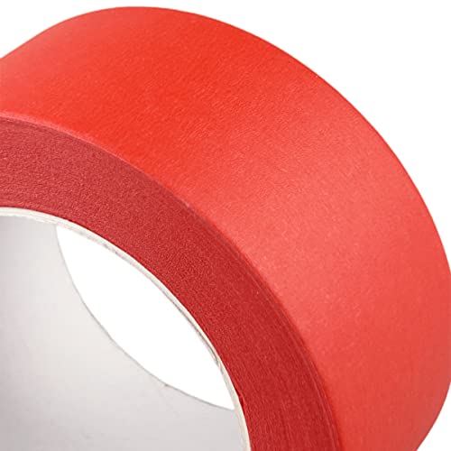 2 Inch Red Wide Masking Tape, 2 Inch X 55 Yard - color: Red, size: 2 Inch X 55 Yard