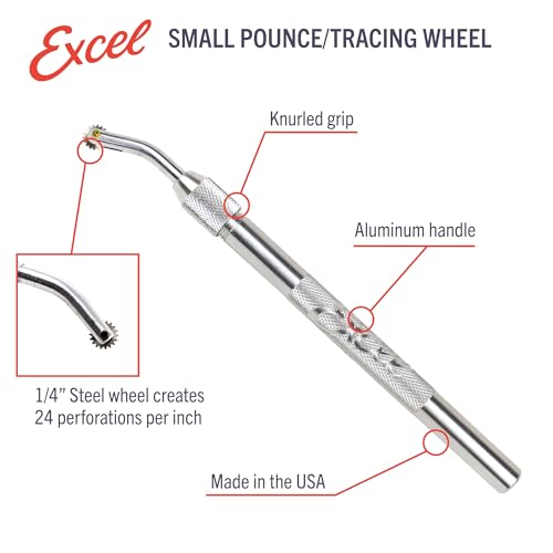 Excel Blades Pounce Wheel1/4-Inch Stainless Steel, Aluminum Handles - color: 1/4 Inch