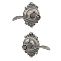 SCHLAGE Accent Lever with Brookshire Trim Bed and Bath Lock in Satin Nickel - color: Satin Nickel, size: Brookshire