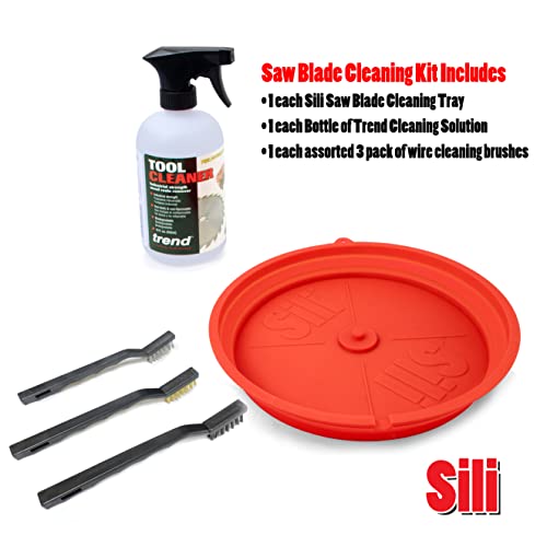 Deluxe Saw Blade Cleaner Kit w/Trend Spray Bottle Cleaner & 3 Wire Brushes