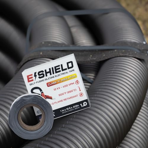 Bond It E-Shield Self-Fusing Silicone Electrical Tape, Adhesive-Free, Arc & Track Resistant Electrical Insulation Wrap, Waterproof, Heat Resistant Up to 500F, Non-Sticky, 1" x10'x12mil, 3-Pack, Clear - color: Clear