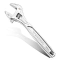WORKPRO 8" Adjustable Wrench, Cr-V Steel, Chrome Plated Finish - color: Silver, size: 8 inch