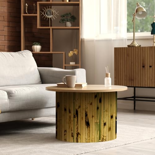 Art3d 48 x 96 in Pole Wrap Natural Bamboo Wall Panel, 2-Pack, Light Burned - color: Light Burned, size: 2-48 inches x 96 inches