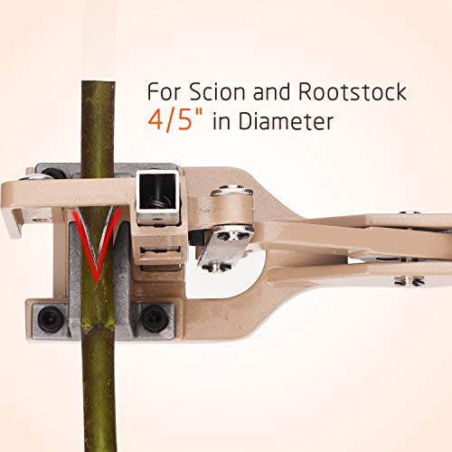 FUNTECK V-Cut Grafting Tool for Large Branches Full Metal Body with SK5 Blade Ideal for Fruit Tree Grafting