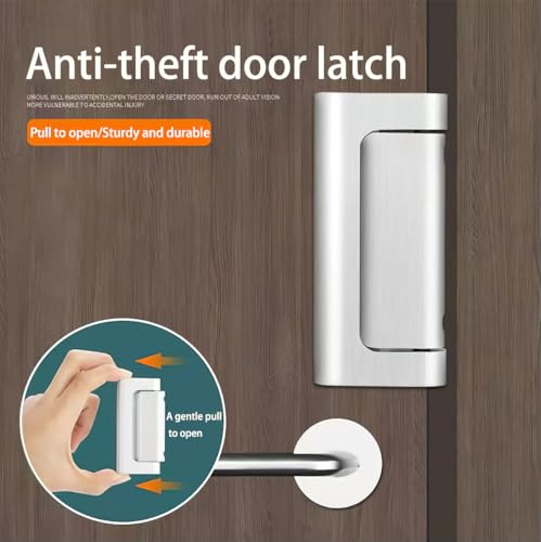 Home Security Door Lock, 3 Pack Childproof Door Reinforcement Lock,Upgrade Flip High Night Lock to Defend Your Home Kids (24, Black) - color: Black