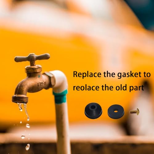 58 PCS Faucet Washers Assortment Kit, Flat & Beveled Rubber Faucet Washers