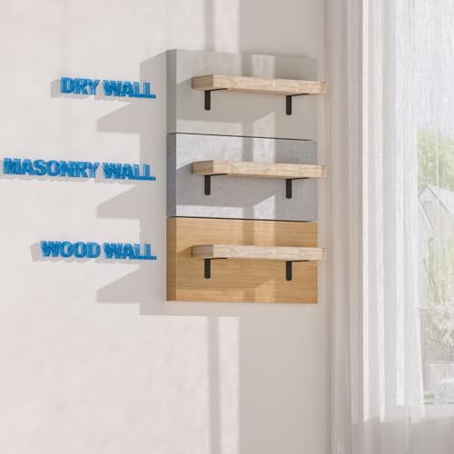 4Pcs Shelf Brackets, Black 4inch Floating Shelf Bracket, Wall Mounted Support,Heavy Duty Floating Shelf Bracket - size: 4inch, style: 4PCS