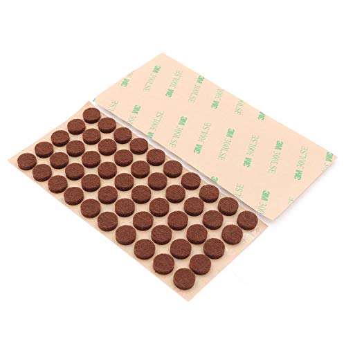 Furniture Felt Pads 3/8" (10mm) Diameter Round 3M Self Adhesive Protects Kitchen Cabinets, Drawers, Desks and Furniture Against Bumps and Scratches 200 Pack - Mocha (Medium Brown) - color: Mocha 200 Pack