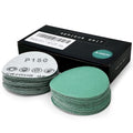 Serious Grit - 3-Inch P150 Grit Hook & Loop Sanding Discs - 50 Pack | For Woodturning, Drill Sanders, & More - No-Hole Heavy-Duty Hook & Loop Wet/Dry Film Sandpaper for Wood, Auto Body & Metal - style: 150 Grit