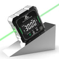 Digital Angle Finder with Green Laser, 4-side Magnetic Digital Laser Level - color: Green