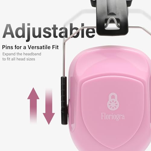 2 Pack 34dB Noise Canceling Headphones For Shooting, Hearing Protection Earmuffs, Ear Protection Headphones, Thickened Headband Ear Muffs For Noise Reduction For Shooting, Construction,Mowing - color: Pink+pink
