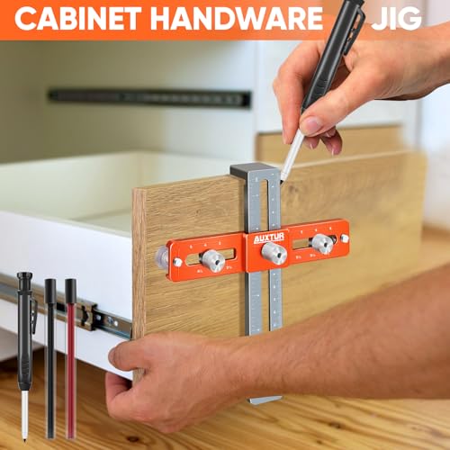 Cabinet Hardware Jig, Adjustable Cabinet Handle Template Tool - style: Jig+1 PC Pencil+8 PCS Refills