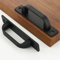 2 Pack 4 1/4 Inch 108 mm Flat Black Cabinet Handles Aluminum Cabinet Pulls Drawer Pulls - color: FlatBlack, size: 4 1/4 Inch