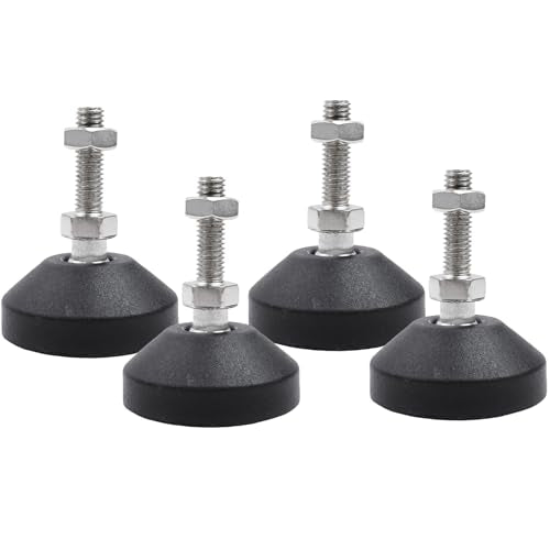 M8 Leveling Feet 880 Lb Capacity, 2 Inches Height - 2 Inches Base, 4Pcs - color: Black, size: D50xM8xH30mm