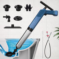 Toilet Plungers for Bathroom Heavy Duty, High Pressure Toilet Auger Air Drain Blaster with Real-Time Toilet Snake Drain Clog Remover,Toilet Unclogger Tool,Sink Shower Tubs Plumbing Clogs (Blue) - color: Blue