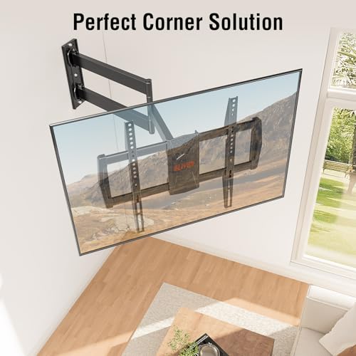 32" Long Arm TV Wall Mount for 32-75 Inch TV, Corner TV Bracket Single Stud - size: TV 42-75". Arm 32"