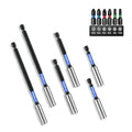 6 PCS Magnetic Extension Bit Holder Set, 2 * 3inch 2 * 4inch 2 * 6inch, Drill Bit Holder for Impact Driver with 6 PCS Screwdriver Bits, 2*PZ2 2*PH2 T20 TT20 - size: 2*3 \ 2*4 \ 2*6 inch