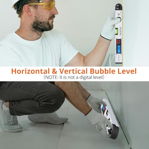Proster Digital Angle Finder - 16" Aluminum 400mm Lock Knob Level Gauge - color: White