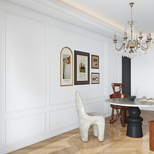 Pangda 3set Peel and Stick Wall Molding Kit 3D Premade, 35x68in+99x68in - size: 35x68in+99x68in