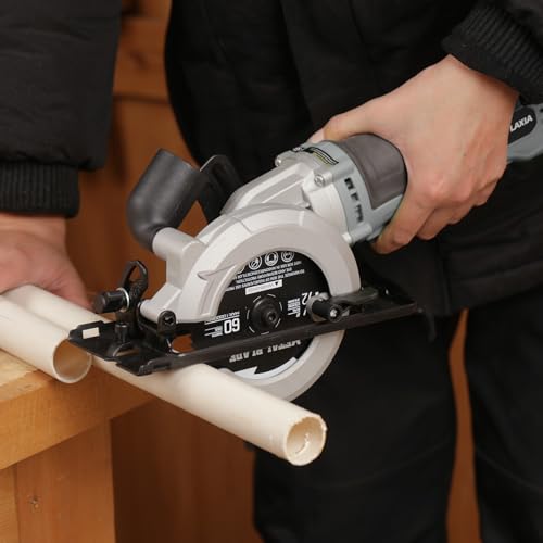 6-Amp Mini Circular Saw Corded Compact Saw, 2x 4‑1/2" Blades - style: Corded 6A