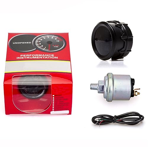 AUCELI Car Digital Boost Gauge PSI, Universal Meter Kit, 2" 52mm & Blue LED Light Display - style: Boost Gauge PSI