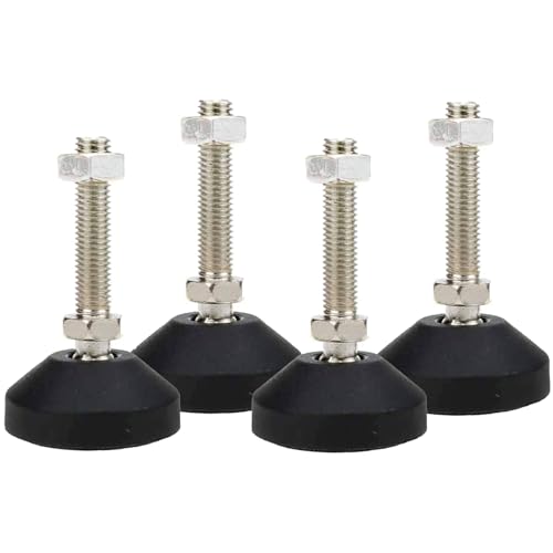 M12 Leveling Feet 880 Lb Capacity, 2.83 Inches Height - 2 Inches Base, 4Pcs - color: Black, size: D50xM12xH50mm