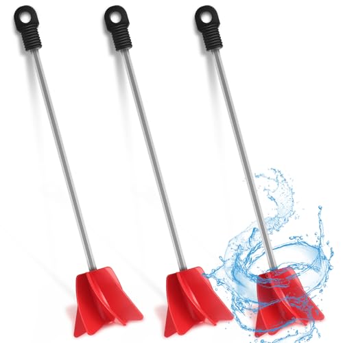Loosh 3 Pcs 11" Paint Stirrer for Drill, Paint Mixer Attachment, Red - color: Red, size: 11"