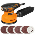 5" Orbital Sander,300W 5000-12000OPM Variable Speed 20 Sandpapers - style: Dust bag