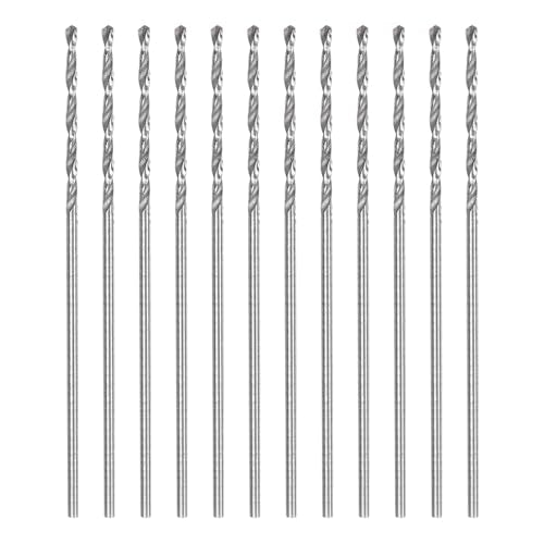 HARFINGTON 12pcs Micro Jobber Twist Drill Bits #61 0.95mm / 0.0374" High Speed Steel HSS Mini Drilling Bit Tool for Stainless Steel Aluminum Wood Plastic - size: 0.95mm