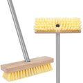 Floor Scrubber Brush, 52'' Long Handle Scrub Broom for Deck Cleaning - color: Yellow