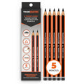 Carpenters Pencils Pack of 5 | Builders Pencil with TriGrip Jumbo Barrel - Construction Pencils Having Hard Lead for Marking Wood, Brick, Concrete & Plasterboard | Work Pencil for Builders - style: Pack of 5