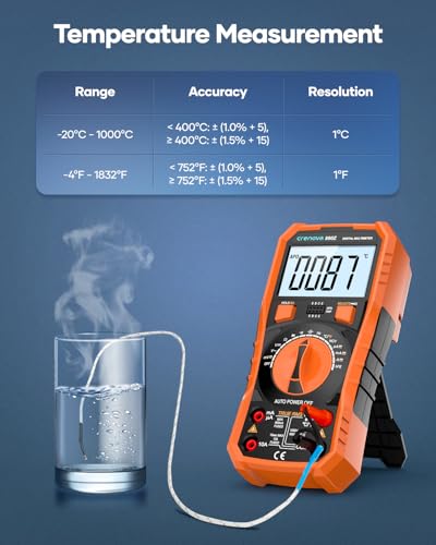 Crenova 890Z Digital Multimeter 6000-Count TRMS 1000VDC/750VAC Auto-Ranging