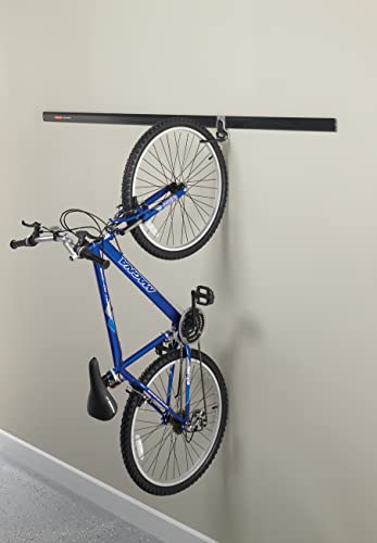 Rubbermaid FastTrack Garage Organization System Vertical Bike Hook Black Holds up to 50 Pounds Wall Mount and Heavy Duty Garage Hanger for Bike Storage - style: Bike Hook