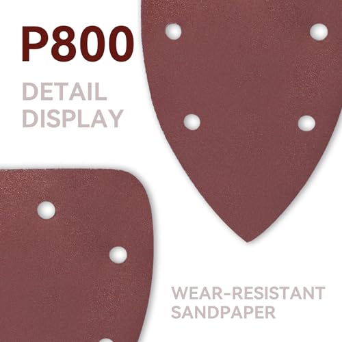60 Pcs 800 Grit Mouse Sandpaper, Aluminum Oxide Mouse Sanding Pads - size: 800 Grit