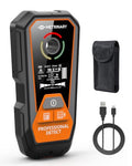 Stud Finder Wall Scanner, 6-in-1 Rechargeable Tool with LCD | Detects Studs, Metal, AC Wires & Pipes. Locate Center and Edge with Positioning Hole, Audible Alert and Accurate Scanning
