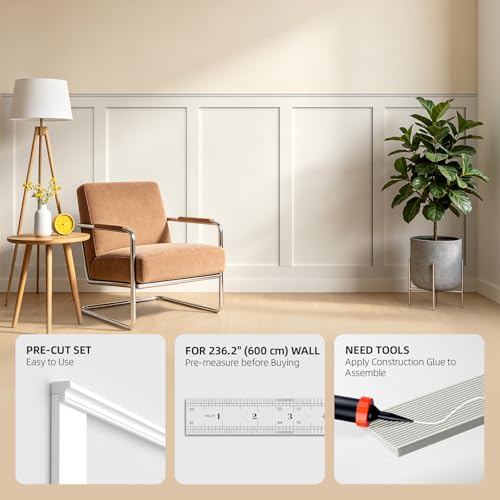 WADILE Premade Board and Batten Wall Panel Kit - size: 30 Pack