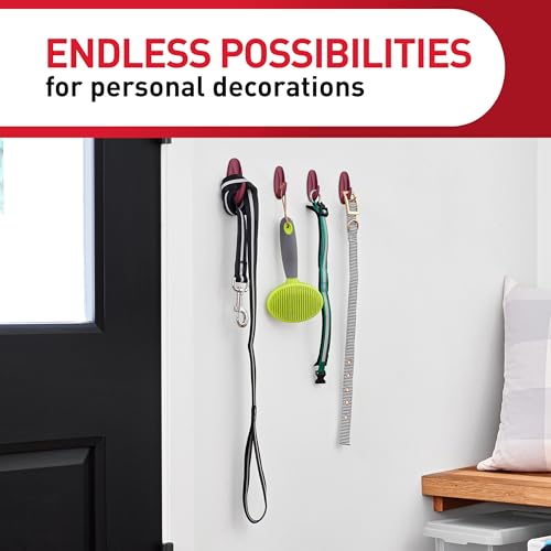 Command Medium Designer Hooks, 9 Hooks, 12 Strips - color: Black Cherry
