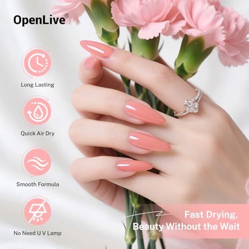 OpenLive 16.5ml Soft Pink Nail Polish Large Volume Quick Dry Nail Polish - color: Soft Pink