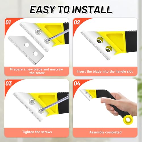 18pcs Grout Removal Tool with Upgraded Handle Removal Tool with Cleaning Brush Effortless Tile Grout Cleaner for Bathroom, Shower, Floor Repair