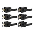 KNOBWELL 6 Pack Door Handles Black, Privacy Door Lever Bed and Bath Leverset Lockset, Left or Right Handing, Matte Black Finish - color: Black