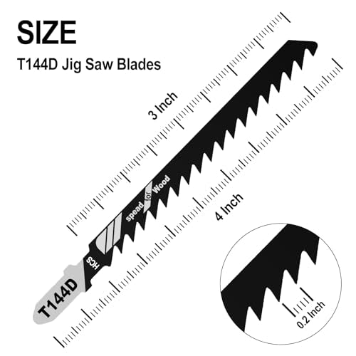 5 Piece Jigsaw Blades Set, Assorted T-Handle Jig Saw Blade Kits, Jigsaw Blades Replacement Set for Cutting Wood, Plastic, and Metal(Only Blades)