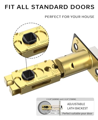 Asidrama 6 Pack Matte Black Privacy Interior Door Handles - color: Matte Black