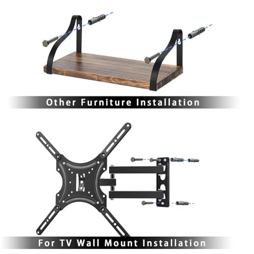 Drywall Anchors for TV Mount,Upgrade Lag Bolts for TV Wall Mount