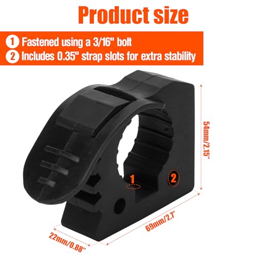 6 Pack Quick Assist Clamp Mount Clamps Release Rubber Fist Mounting Tool – Shovel Mount For Roof Rack, Fits 1-3/8'' Diameter Or Round Tube, Fit for UTV ATV Boat Van Any Wall, RV Car Accessories Kit
