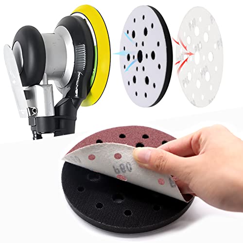 5 Pack 6 Inch 25 Holes Hook and Loop Interface Pads for Orbital Sander - size: 6 inch 25 Hole - 5 Pack